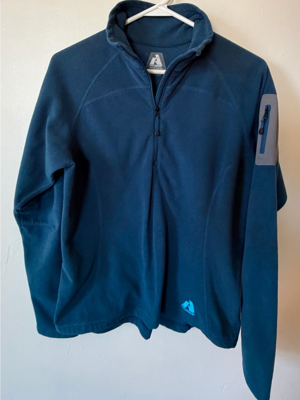 First Ascent Eddie Bauer Blue 1/4 Zip Fleece Pullover Jacket Women's Medium M